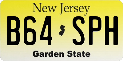 NJ license plate B64SPH
