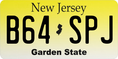 NJ license plate B64SPJ
