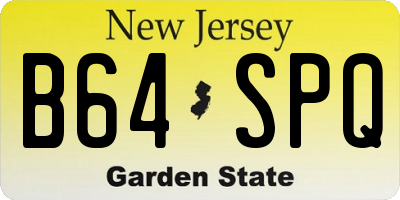 NJ license plate B64SPQ
