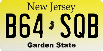 NJ license plate B64SQB