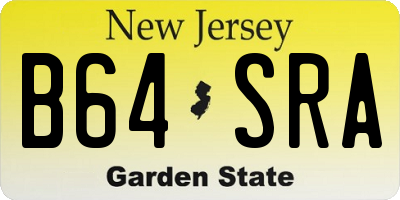 NJ license plate B64SRA