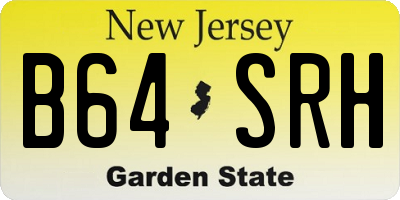 NJ license plate B64SRH
