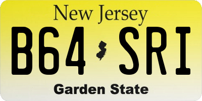 NJ license plate B64SRI