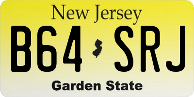NJ license plate B64SRJ