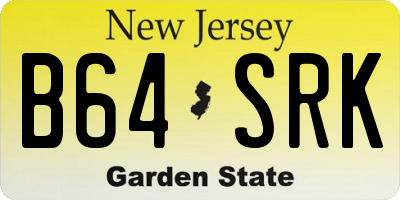 NJ license plate B64SRK
