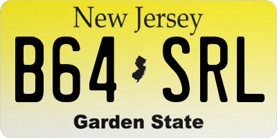 NJ license plate B64SRL
