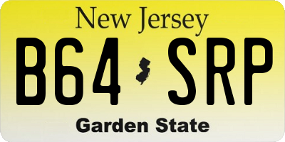 NJ license plate B64SRP