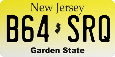NJ license plate B64SRQ