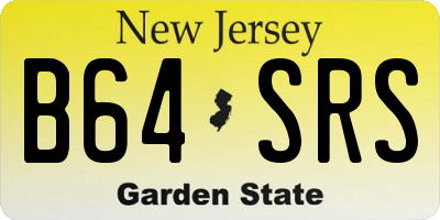 NJ license plate B64SRS