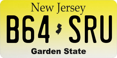 NJ license plate B64SRU