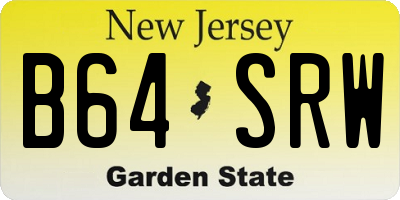 NJ license plate B64SRW