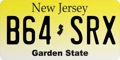 NJ license plate B64SRX