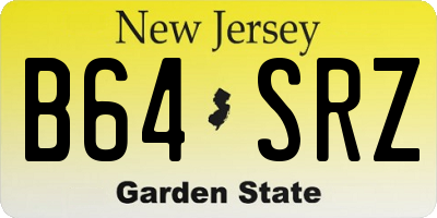NJ license plate B64SRZ
