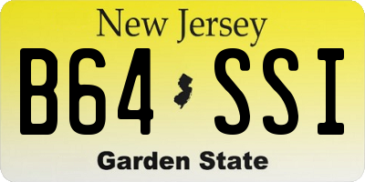 NJ license plate B64SSI