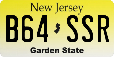 NJ license plate B64SSR