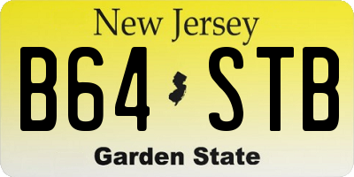 NJ license plate B64STB