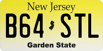 NJ license plate B64STL