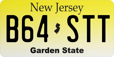 NJ license plate B64STT