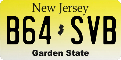 NJ license plate B64SVB