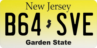 NJ license plate B64SVE