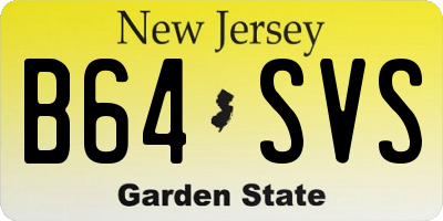 NJ license plate B64SVS