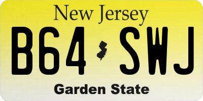 NJ license plate B64SWJ