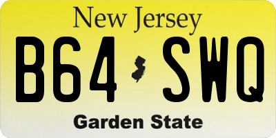 NJ license plate B64SWQ