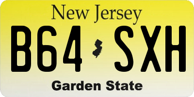 NJ license plate B64SXH