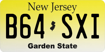 NJ license plate B64SXI