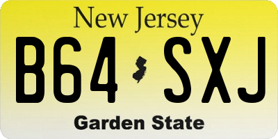 NJ license plate B64SXJ