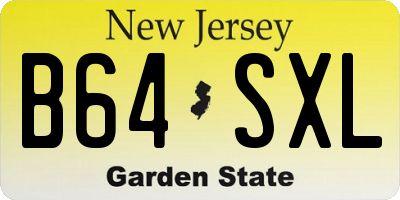 NJ license plate B64SXL