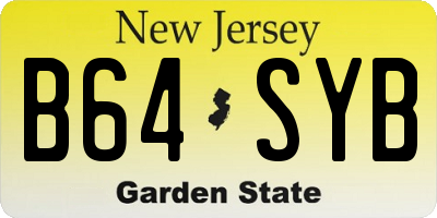 NJ license plate B64SYB