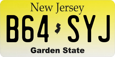 NJ license plate B64SYJ