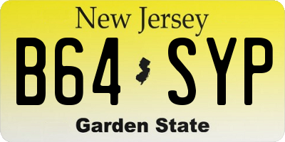 NJ license plate B64SYP