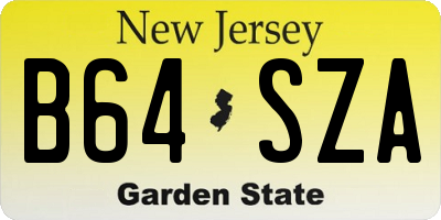 NJ license plate B64SZA
