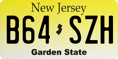 NJ license plate B64SZH