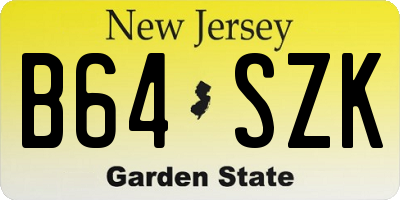 NJ license plate B64SZK