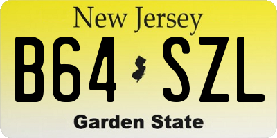 NJ license plate B64SZL