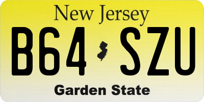 NJ license plate B64SZU