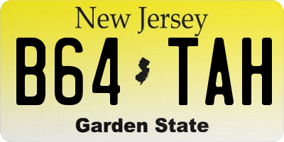 NJ license plate B64TAH