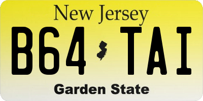 NJ license plate B64TAI