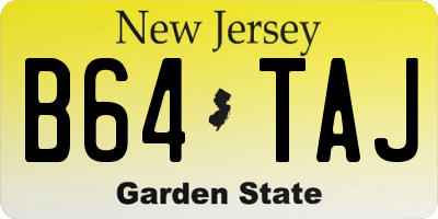 NJ license plate B64TAJ