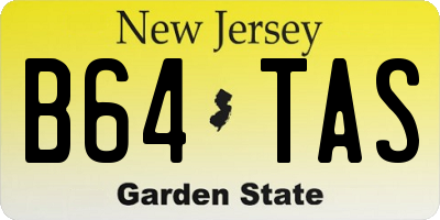 NJ license plate B64TAS