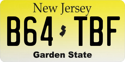 NJ license plate B64TBF