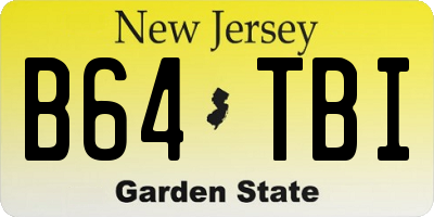 NJ license plate B64TBI