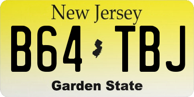 NJ license plate B64TBJ