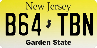 NJ license plate B64TBN