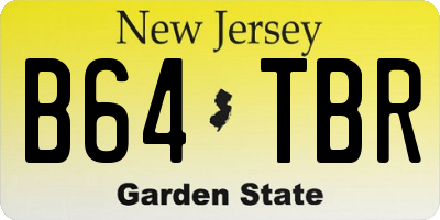 NJ license plate B64TBR