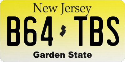 NJ license plate B64TBS