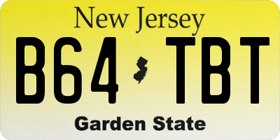 NJ license plate B64TBT